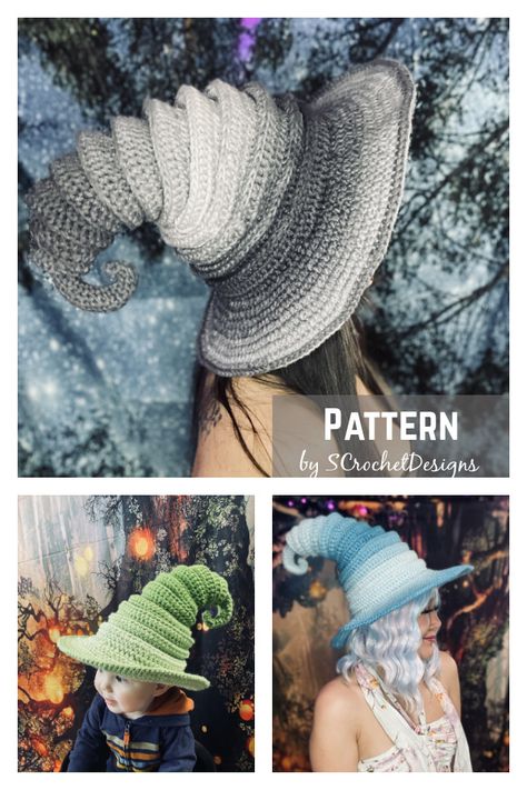 Hat Free Crochet Pattern, Hat Patterns Free, Halloween Crochet Patterns, Crochet Design Pattern, Crochet Hats Free Pattern, Stitch Crochet, Fun Crochet Projects, Halloween Crochet, Diy Crochet Projects