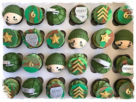 Army Cupcakes, Army Birthday Cakes, Army Cake, Army Birthday, Cupcakes For Men, Zombie Army, Army's Birthday, Shower Cookies, Army Fashion