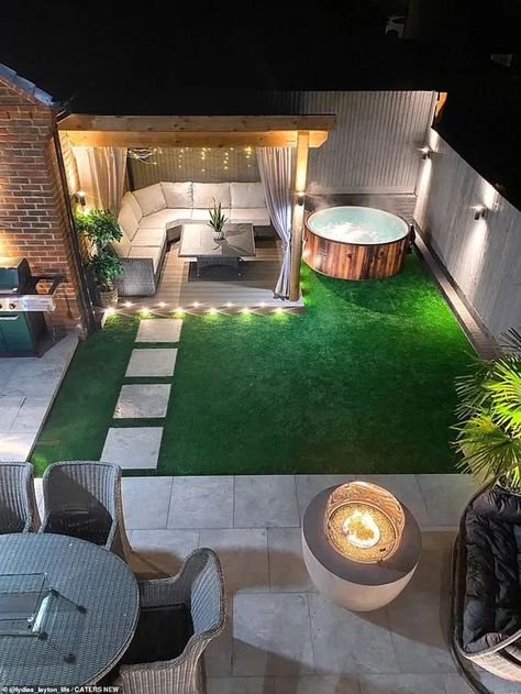 Exterior Drawing, Patio Garden Design, Family Garden, Small Backyard Patio, Small Backyard Pools, Budget Backyard, Backyard Makeover, Small Backyard Design, Backyard Patio Designs