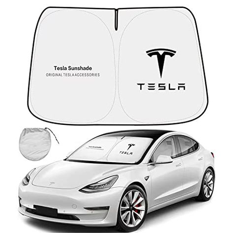 MASHA Car Windshield Sun Shade Compatible for Tesla Blocks UV Rays Sun Visor Protector, Front Window Sunshade Visor for Tesla Model 3 Model Y 2016-2023 2024 Accessories Tesla Model 3 Accessories 2023, Tesla Model 3 Accessories, Tesla Car Key, Tesla Logo, 2024 Accessories, Tesla Model 3 Led Lights, Tesla Model 3 Ambient Light, Tesla Accessories, Car Windshield Sun Shade