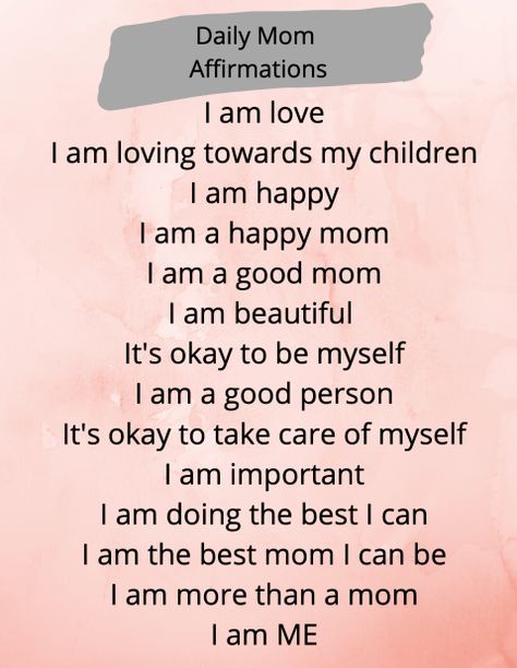 Daily Affirmations for How to be positive as a mom How To Stay Positive, Thinking Positive, Attitude Positive, Affirmations Positive, Be Positive, Daily Positive Affirmations, I Am Beautiful, Happy Mom, Stay Positive