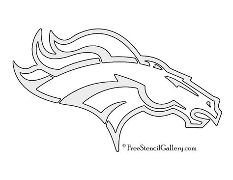 NFL Denver Broncos Stencil | Free Stencil Gallery Pumkin Stencils, Paint Template, Pumpkin Carving Stencils, Denver Bronco, Phone Wallpapers Vintage, Carving Stencils, Denver Broncos Logo, Broncos Logo, Pumpkin Template