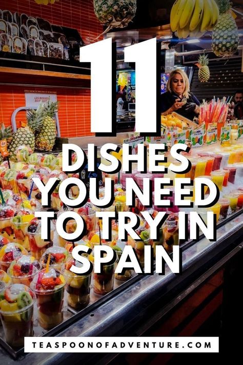 WHAT TO EAT IN SPAIN: 11 must try dishes and meals you have to eat in Spain! It's not just paella and sangria! #spain #travel #traveltips #europe #travelspain #spaintravel #food #foodie #spanishfood #paella #eats #musteat #seafood #madrid #barcelona #seville Alicante, Madrid, Barcelona Spain Food, Food Spain, Travel Madrid, Madrid Food, Madrid Spain Travel, Backpacking Spain, Barcelona Spain Travel