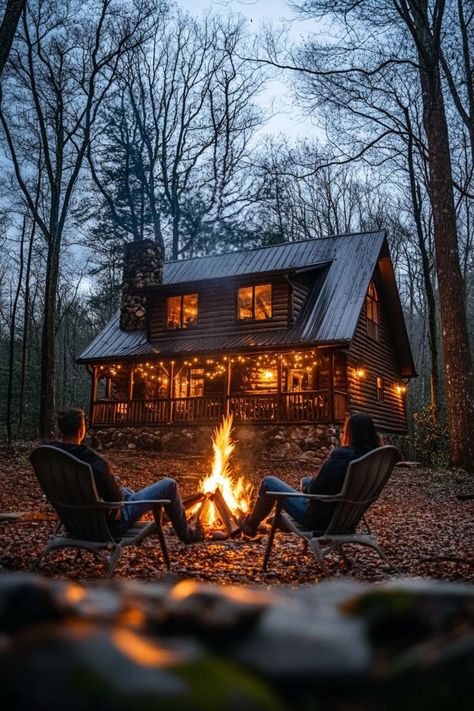 Reconnect with nature and each other in a cozy cabin nestled in the Smoky Mountains. Enjoy romantic nights by the fire, scenic hikes, and serene views, perfect for a couple's retreat. 🏞️🔥���💑 #SmokyMountainsRomance #CouplesGetaway #NatureLovers Cabin In Smoky Mountains, Cozy Home In The Woods, Romantic Mountain Cabin, Romantic Cabins In The Woods, Couple In Cabin, Cozy Night At Home, Luxury Cabins Mountain Dream Homes, Vintage Cabin Aesthetic, Autumn Aesthetic Couple