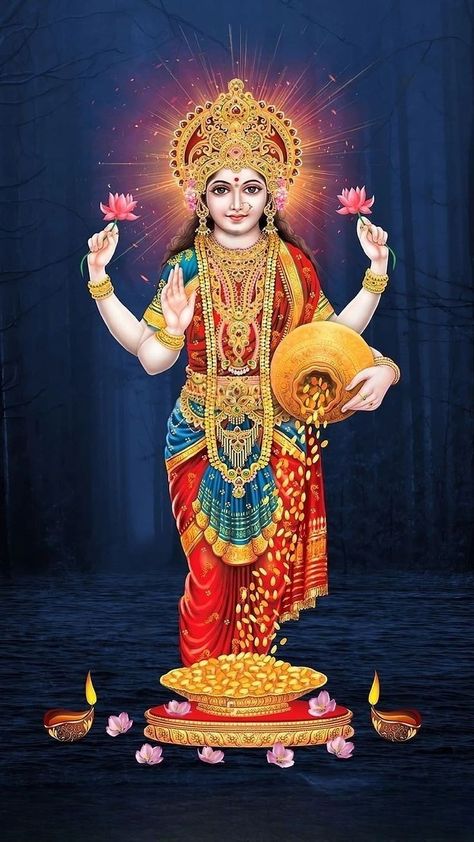 Mata Lakshmi Images, Simple Home Design India, Laxmi Ji Images, Laxmi Mata Images, Laxmi Pooja Decoration At Home, Amma Wallpaper, Lakshmi Devi Images, Laxmi Art, Devullu Photos