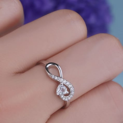 Best Gifts For Best Friends, Heart Infinity Ring, Friendship Heart, Rings Heart, Best Friend Rings, Infinity Rings, Gifts For Best Friends, Couple Ring Design, Heart Promise Rings