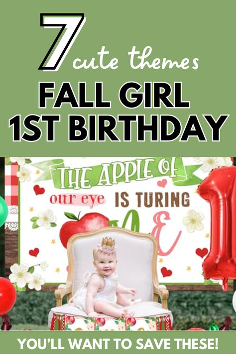 1st birthday October, September 1st birthday girl, Fall themed first birthday girl Fall Birthday Party Ideas For One Year Old, November First Birthday Theme Girl, Traditional 1st Birthday Party, Fall First Birthday Ideas, 1st Birthday Girl November, September 1st Birthday Girl, One Year Old Birthday Party Girl Fall, Fall One Year Birthday Party Girl, Fall First Birthday Party Ideas