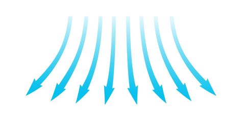 Air flow. Blue arrows showing direction of air movement. Wind direction arrows. Blue cold fresh stream from the conditioner. Vector illustration isolated on white background Blue Air, Wind Direction, Flow Blue, Heart Tree, Instagram Logo, Cityscape Photos, Logo Banners, Heart With Arrow, Custom Illustration