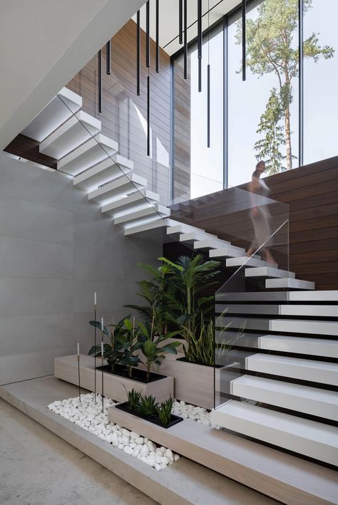 Staircase Interior Design, Home Designs Exterior, Staircase Design Modern, Stairs Design Interior, Courtyard Design, Stairs Design Modern, Stairway Design, Home Stairs Design, Modern Stairs