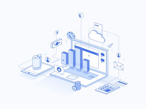 Simple Isometric Illustration, Platform Illustration, Apps For Drawing, Technology Illustration, Drawing Software, Data Design, Isometric Art, Isometric Design, Isometric Illustration