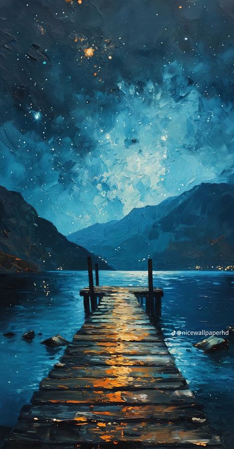 Stars In The Sky, Soyut Sanat Tabloları, Landscape Art Painting, Art Gallery Wallpaper, Art Inspiration Painting, Dreamy Art, Painting Art Projects, Canvas Art Painting, الرسومات اللطيفة