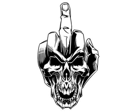 Middle finger, Skull, Skeleton, Finger, Silhouette,SVG,Graphics,Illustration,Vector,Logo,Digital,Cli Tom Tattoo, Bullet Tattoo, Middle Finger Tattoos, Skeleton Finger, Animal Sleeve Tattoo, Skull Stencil, Skull Sketch, Mens Bracelet Black, Finger Art