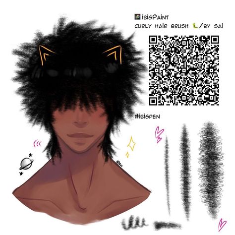 Hair For Ibis Paint, Ibis Paint Loc Brush, Ibispaintx Hair Brush, Ibispaint Brushes Hair, Ibis Paint Braid Brush Code, Ibis Paint X Curly Hair Qr Code, 4c Hair Brush Ibis Paint, Ibispaintx Brushes Curly Hair, Curly Hair Pen Ibis Paint