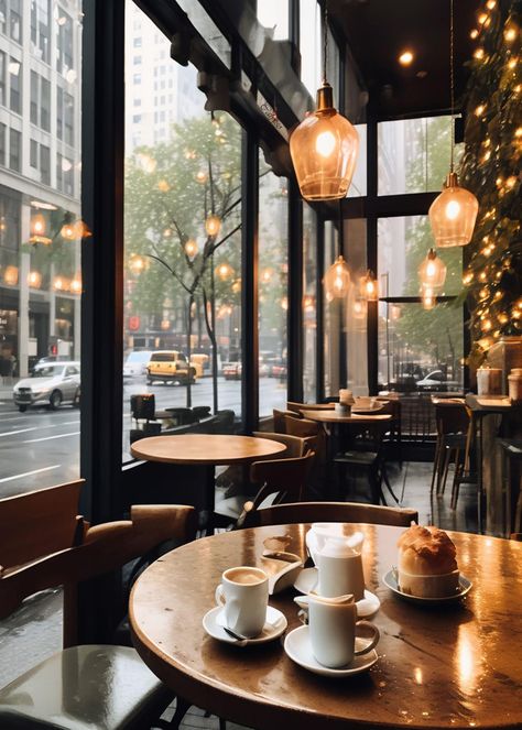 Cafe Interiors Cozy, Cafe Vision Board, Home Cafe Decor, Cafe View, Modern Coffee Shop Aesthetic, Coffee House Astethic, Two Cups Of Coffee Aesthetic, Modern Rustic Coffee Shop, Cafe Inside