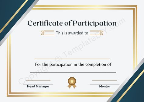 Certification Of Participation Free Template Certificate Of Participation, Certificate Of Participation Template, Create Certificate, Blank Certificate Template, Free Printable Certificates, Certificate Of Completion Template, Certificate Of Achievement Template, Blank Certificate, Free Certificate Templates