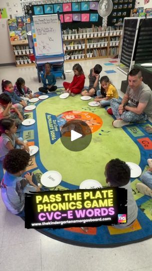 Low prep phonics game!  Pass the plate!  Write words on paper plates.  Pass the plates.  Decode the word!  We’re practicing cvc-e words but this game... | By Kindergarten Smorgasboard | Facebook Pass The Plate Sight Word Game, Ck Activities For Kindergarten, Cvc Word Games Kindergarten, Interactive Phonics Activities, Cvc Games Kindergarten, Cvc Words Games, Phonics Games Kindergarten, Cvc Words Activities, Cvc Words Activity