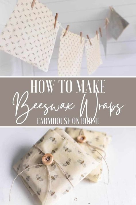 Bees Wax Wrap Diy, Beeswax Paper, Beeswax Diy, Beeswax Recipes, Diy Beeswax Wrap, Farmhouse On Boone, Bees Wax Wraps, Reusable Food Wrap, Loaves Of Bread