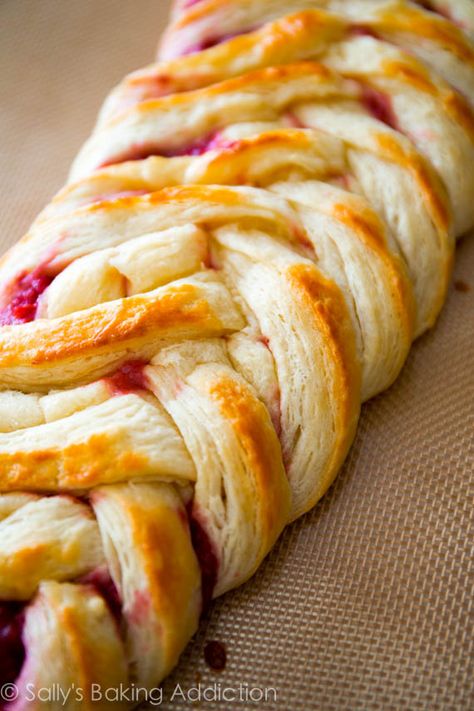 Homemade Danish Pastry, Raspberry Danish, Danish Braid, Homemade Danish, Danish Pastry Dough, Pumpkin Recipes Healthy, Savory Pumpkin Recipes, Sally's Baking, Danish Pastry