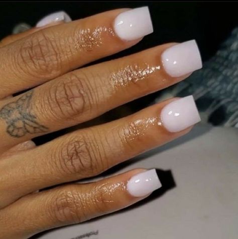 Short Acrylics, Ombre Acrylic Nails, Short Square Nails, White Acrylic Nails, Work Nails, Short Square Acrylic Nails, Unique Acrylic Nails, Acrylic Nails Coffin Short, Short Acrylic Nails Designs