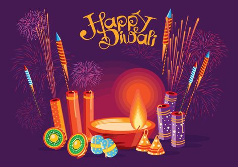 Burning Diya and Fire Cracker on Happy Diwali Holiday Background for Light Festival of India Advance Diwali Wishes, Advance Happy Diwali, Diwali Greetings Images, Happy Diwali Images Hd, Best Diwali Wishes, Happy Diwali Status, Happy Diwali Pictures, Diwali Wishes Messages, Diwali Fireworks