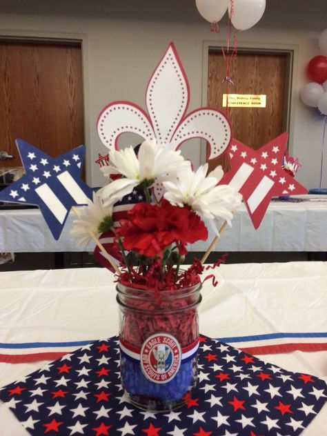 Centerpieces for my sons Eagle Court of Honor. Made using my silhouette Court Of Honor Ideas, Eagle Scout Project Ideas, Eagle Scout Cake, Eagle Ceremony, Eagle Scout Court Of Honor, Boy Scouts Eagle, Boy Scouts Merit Badges, Scout Projects, Eagle Scout Ceremony