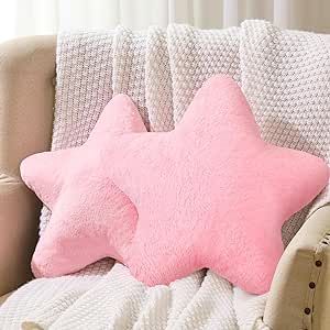 Cute Pillows Aesthetic, Pillows Aesthetic, Bedroom Sofa Chair, Preppy Pillows, Pillow Treats, Star Pillow, Boy Girl Bedroom, Nap Pillow, Pillow Plush