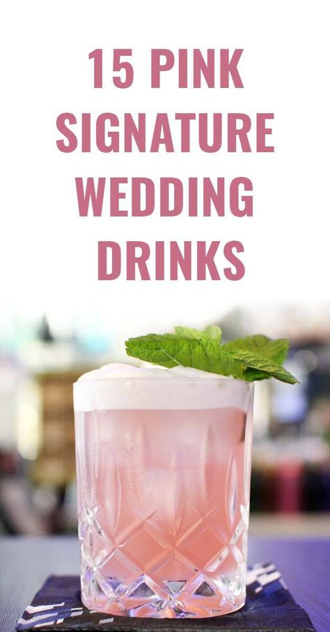 We’ve rounded up some of the most beautiful and delicious pink cocktails that are perfect for any occasion. Whether you’re planning a girls’ night out, a bridal shower, or even looking for a signature wedding drink, these cocktails are sure to impress your guests and have them coming back for more. Simple Pink Cocktails, Bridal Themed Cocktails, Bridal Shower Cocktail Names, Bridal Drinks, Blushing Bride Drink, Blushing Bride Cocktail, Bridal Cocktails, Wedding Shower Drinks, Pink Alcoholic Drinks