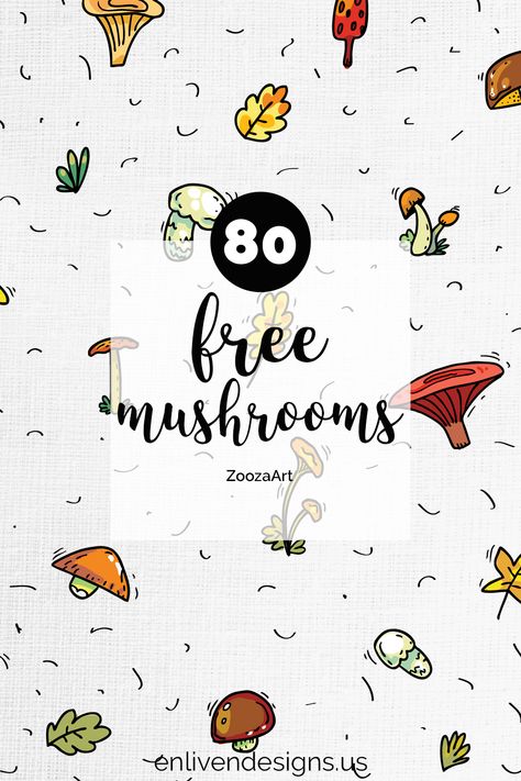 FREE Autumn Mushrooms | Enliven Designs Free Mushroom Svg, Autumn Mushrooms, Mushroom Svg, Fall Fonts, Mushroom Clipart, Aesthetic Fonts, Stock Art, Wild Mushrooms, Web Graphics