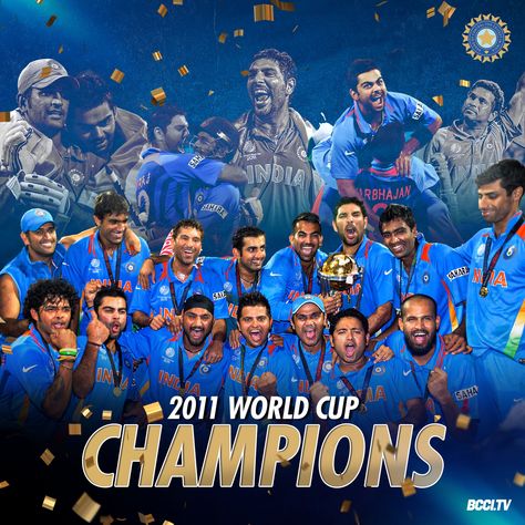 BCCI on Twitter: "Etched in our memories FOREVER! ☺️ ☺️ 🗓️ #OnThisDay in 2011, #TeamIndia won the ODI World Cup for the second time. 🏆 🙌 https://t.co/HcsrWzJGJ1" / Twitter Dhoni Back Pose, 2011 Cricket World Cup, 2011 World Cup, Cricket Quotes, World Cup Teams, India Cricket Team, World Cup Champions, Fantasy Team, Team India