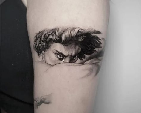 Classic Paintings Tattoo, Alexander Cabanel Fallen Angel Tattoo, Learn To Let Things Go Tattoo, Francesca Farago Tattoo, Lucifer Painting Tattoo, Fallen Angel Eyes Tattoo, Cupids Kiss Tattoo, Elbow Eye Tattoo, Under Arm Tattoo Men