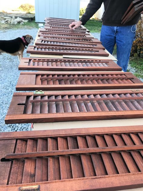 Window Shutters Inside, Inside Shutters, Brown Shutters, Shutters Indoor, Shutters Interior, Kitchen Shutters, Outdoor Shutters, Farmhouse Fixer Upper, Vintage Shutters