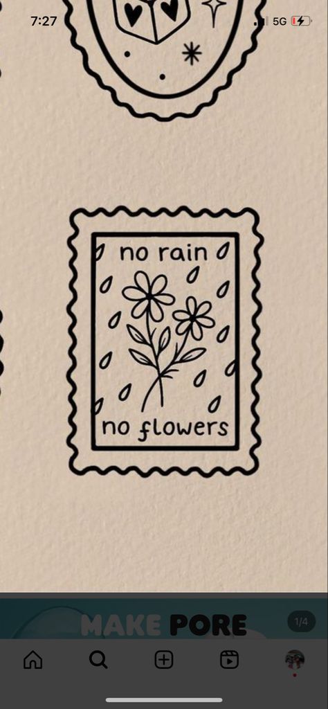 Get Busy Living Tattoo, Social Work Tattoos, Watering Flowers Tattoo, Finding Myself Tattoo, Rain Boots Tattoo, No Longer Human Tattoo, Rainy Tattoo, Rain Tattoos, Rain And Flowers Tattoo