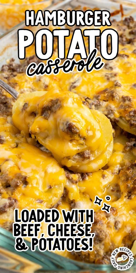 Ground Beef Potato Casserole, Hamburger Potato Casserole, Meat And Potatoes Recipes, Hamburger And Potatoes, Hotdish Recipes, Hamburger Casseroles Recipes, Hamburger Dishes, Ground Beef Casserole Recipes, Ground Beef And Potatoes