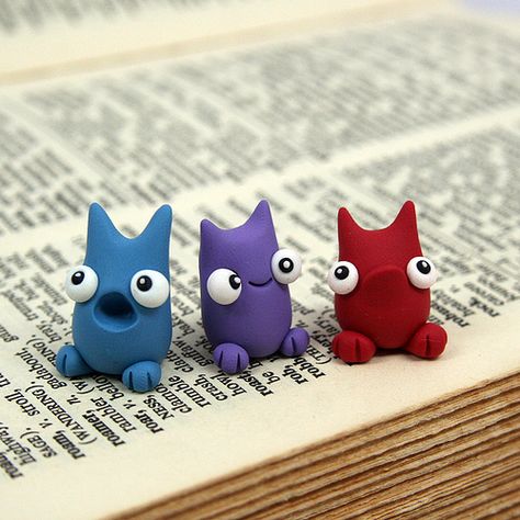 Crea Fimo, Fimo Ideas, Clay Monsters, Diy Fimo, Sculpey Clay, Astuces Diy, Polymer Clay Figures, Polymer Clay Sculptures, Cute Polymer Clay