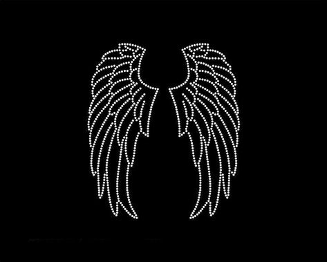 Winged Stencil, Cnc Software, Rhinestone Letters, Rhinestone Designs, Art Drawings Simple, Cricut Svg, Download File, Design Space, Angel Wings