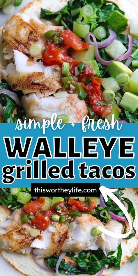 Essen, Grilled Fish Tacos Recipe, Walleye Fish Tacos Recipe, Recipe For Walleye Fish, Pattis Mexican Kitchen, Walleye Tacos Fish Recipes, Ways To Cook Walleye, Walleye Recipes Grilled, Walleye Fish Recipes Healthy