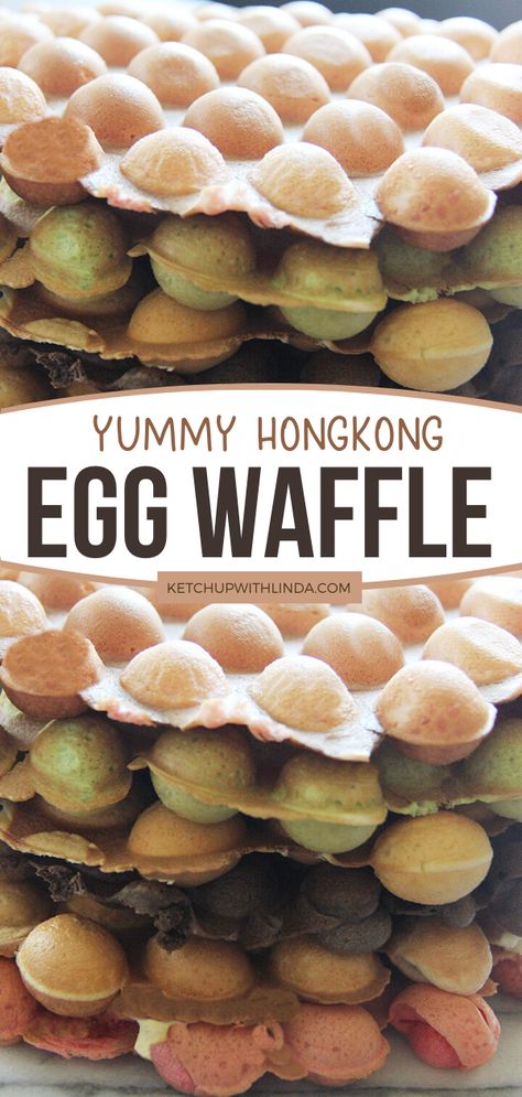 Are you looking for the perfect egg waffle recipe? This Hong Kong egg waffle is the answer! This famous Hong Kong street food is as yummy as it looks. Save this pin for later! Egg Waffle Recipe, Hong Kong Street Food, Waffle Pan, Kong Recipes, Hong Kong Street, Egg Waffle, Waffle Maker Recipes, Bubble Waffle, Waffle Recipe