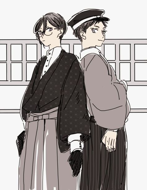 Taisho Era Fashion, Anime Kimono Design, Roman Clothes, Japanese Mens Fashion, Taisho Era, Male Kimono, Japanese Drawings, Clothing Sketches, Japan Outfit