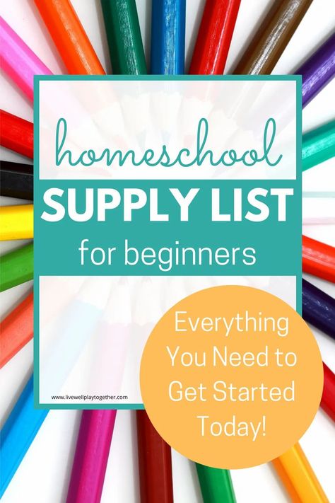 This homeschool supply list contains all the basic school supplies you need to get started learning at home.  If you are just getting started with homeschool and looking for a basic "what do I need for homeschooling right now" list, this is the list for you! Letter Games, Homeschool Supply List, First Day Of School Traditions, Magnetic Alphabet Letters, School Traditions, Preschool Workbooks, Homeschool Supplies, Quiet Time Activities, Free Preschool Printables