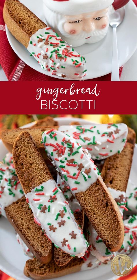 Christmas Biscotti Recipe, Cake Mix Biscotti Recipe, Gingerbread Biscotti Recipe, Best Biscotti Recipe, Christmas Biscotti, Cookies 2023, Gingerbread Biscotti, Biscotti Recipes, Gf Cookies