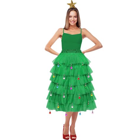 PRICES MAY VARY. Nice Combination: the Christmas costume set includes 1 green tutu skirt, 1 gold star headband, and 21 Christmas beard ornaments for men, which can be put into use separately or in combination to meet your Christmas tree cosplay demands Creative Designs: the fancy Christmas dress is designed with the eye catching Christmas gold star headband, full of Christmas elements, which looks vivid and stylish, suitable for you to decorate and add beautiful embellishments for your home Wide Tree Cosplay, Party Dress Outfit, Beard Ornaments, Christmas Tree Costume, Tree Costume, Fancy Christmas, Green Tutu, Christmas Tutu, Festival Headband