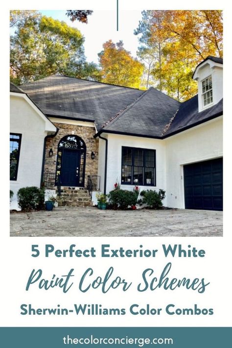 Sherman Williams Exterior Paint Colors 2023, Bm Briarwood Exterior, Shoji White Urbane Bronze Exterior, Sw Divine White Exterior, Best Modern Farmhouse Paint Colors, Sw Drift Of Mist Exterior, Sherwin Williams Marshmallow Exterior, Sherwin Williams White Flour Exterior, Cream White Exterior Paint Colors