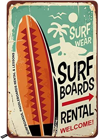 Retro Tin Signs, Surf Boards, Vintage Restaurant, Vintage Bathrooms, Vintage Surf, Vintage Tin Signs, Surf Wear, Vintage Metal Signs, Vintage Beach