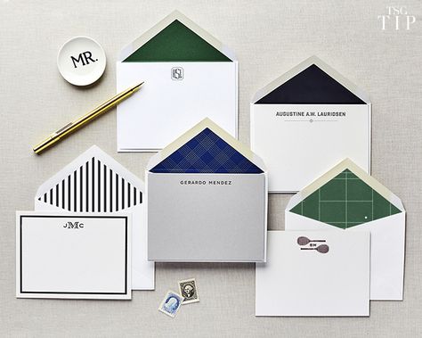 For the man who has everything, regardless of age, personalized stationery can be the perfect present. In an er ... Personalised Stationery, Scout Guide, Men Tips, The Scout, Diy Stationery, A Gentleman, Personalized Stationery, Stationery Set, Creative Director