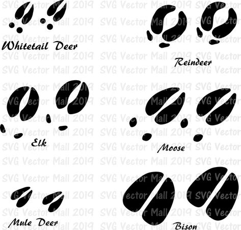 Deer tracks SVG Tracks animal prints whitetail deer track | Etsy Deer Track Tattoo, Track Clipart, Types Of Deer, Alaska Tattoo, Leather Burning, Moose Tracks, Stick Poke, Deer Tracks, Hunting Tattoos