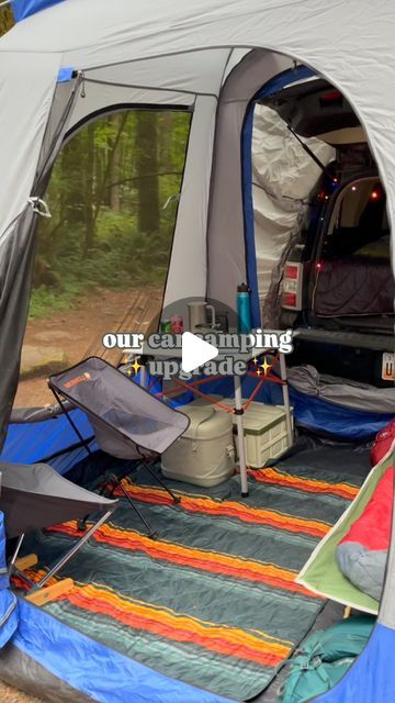 rachel schmitt on Instagram: "Not sure I can ever go back to regular tent camping after having this setup 🏕️   I built an SUV platform in May 2021 while we were living in Utah. When disassembled, it all fits in the trunk (including the trifold mattress) so it was easy to setup. But we’d have to stuff all the gear from our backseat + trunk into the front seat when in use. Not ideal.   So, last year I got a @napieroutdoors SUV tent for more space to stretch out, store gear, and even have space for friends! 10/10" Motorhome Living, Tent Camping, Suv Camping Setup, Trifold Mattress, Suv Tent, Suv Camping, The Trunk, Rv Living, For Friends