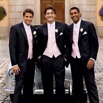 Wedding, Pink, Black, , Tux, Suits, Men - Another idea for the men Tweed Groom, Wedding Suits Men Black, Light Pink Wedding, Pink Wedding Theme, Outfits Hombre, Black Tux, Wedding Groomsmen, Blush Pink Weddings, Tuxedo Wedding