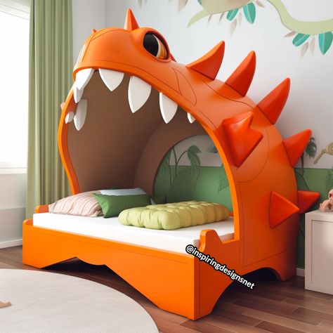 Dinosaur Shaped Kids Beds – Inspiring Designs Kids Dinosaur Bed, Bed Tent Boys, Dinosaur Bed Frame, Diy Dinosaur Bed, Cool Toddler Beds For Boys, Fun Kid Beds, Hanging Dinosaur Lounger, Dinosaur Beds, Dinosaur Room Ideas