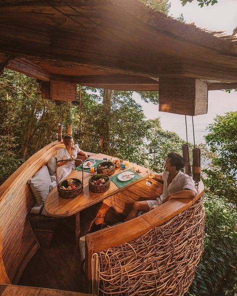 Treetop Dining In Thailand Should Be High On Your Bucket List - Delish.com Thailand Pictures, Koh Kood, Green Initiatives, Zip Lining, Travel Thailand, Global Travel, Thai Food, South Seas, Sustainable Design