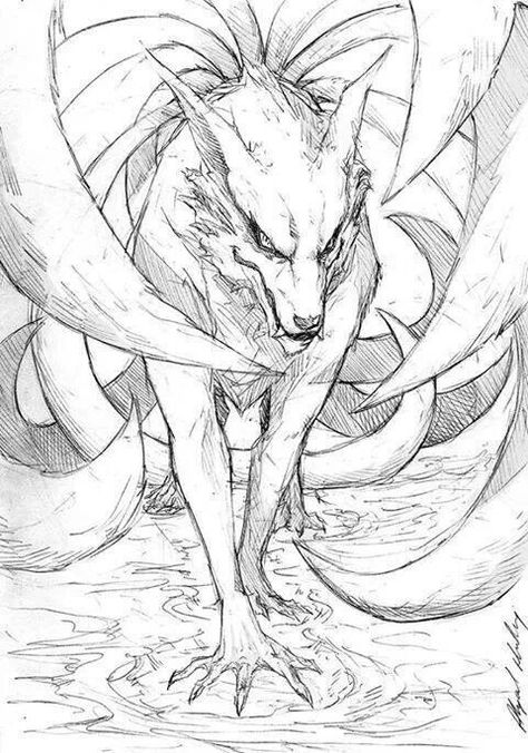 Kurama the 9 tail fox Naruto! Nine Tailed Fox Naruto, Kurama Naruto, Naruto Tattoo, Naruto Sketch, Naruto Drawings, Fox Tattoo, Anime Tattoos, Naruto Art, Naruto Characters